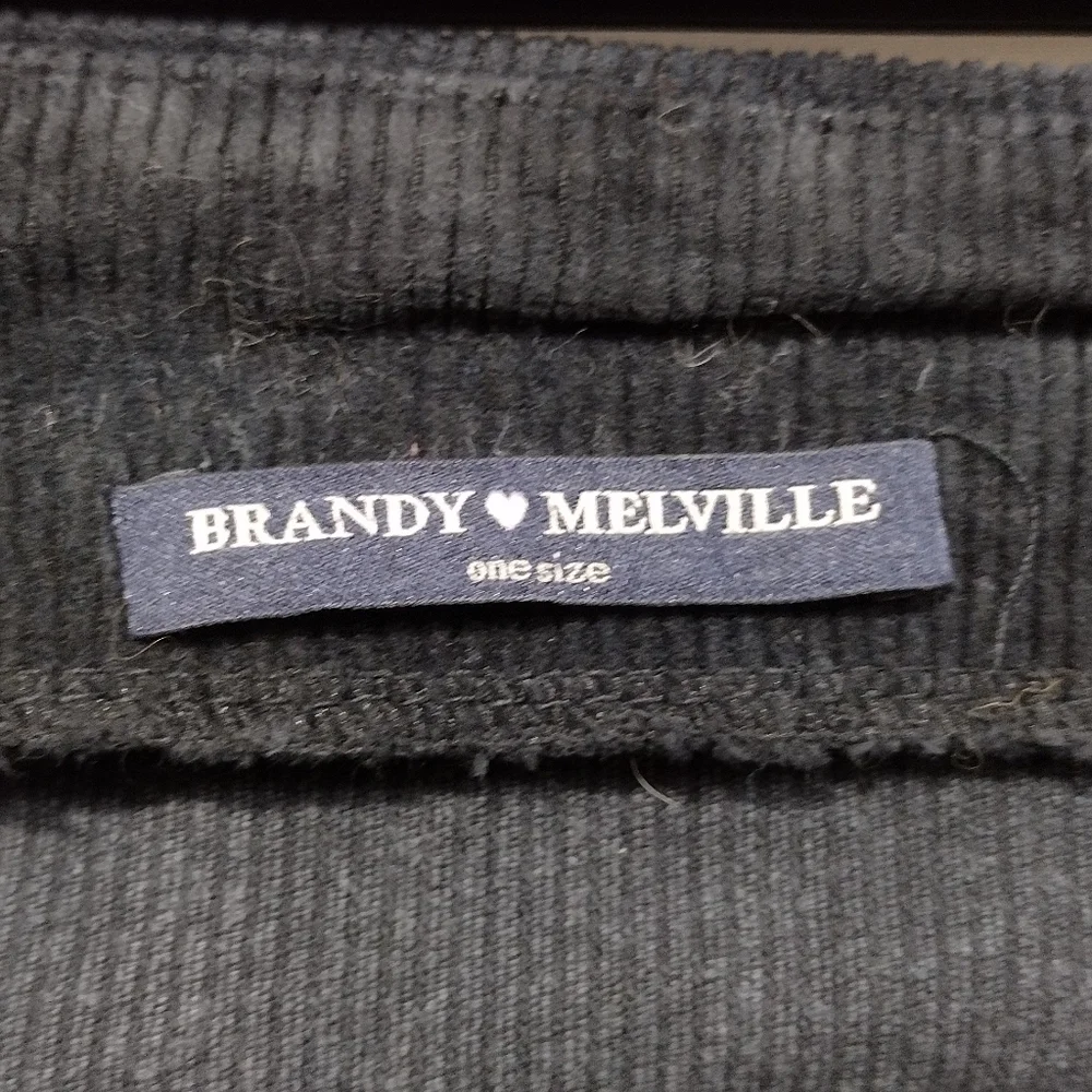 Brandy Melville A-line Corduroy Skirt Women's OS Black Preppy Academia Y2K 90s - Picture 7 of 7